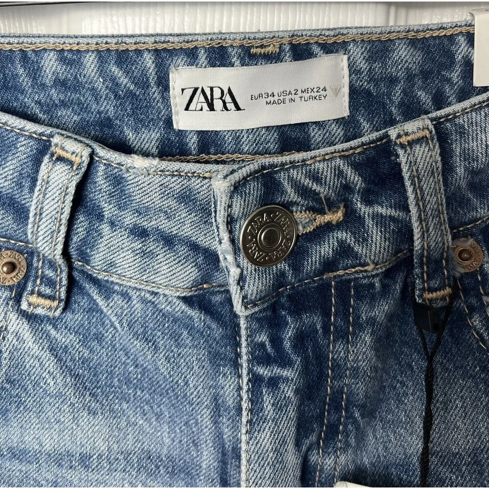 NWT - Zara Women's High Ankle Length Jeans. Size 2